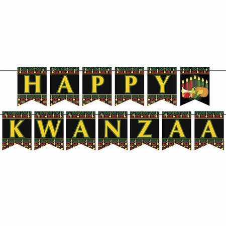 GOLDENGIFTS 6 in. x 7 ft. Happy Kwanzaa Streamer GO3338080